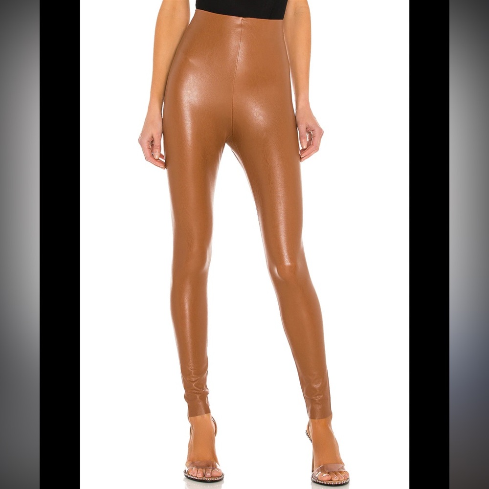 Commando Faux Leather Legging Medium Cocoa Vegan Pants Stretch NEW